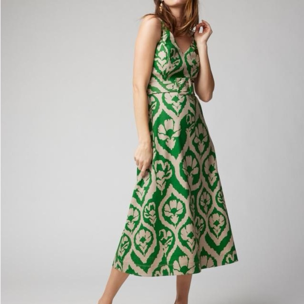 Whitehouse Black Market beautiful garden party linen dress